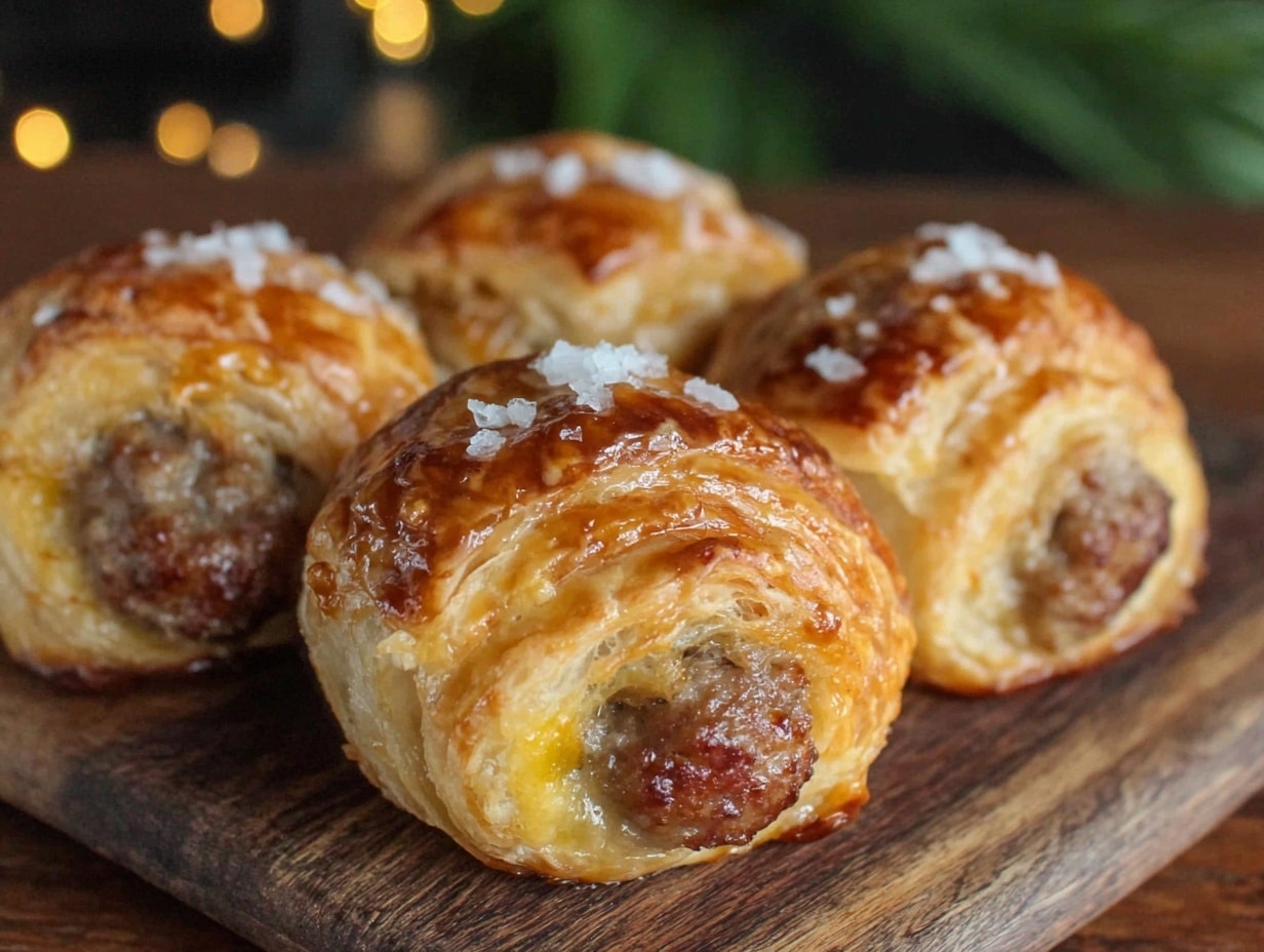 Blätterteig-Würstchen-Rollen preparation steps