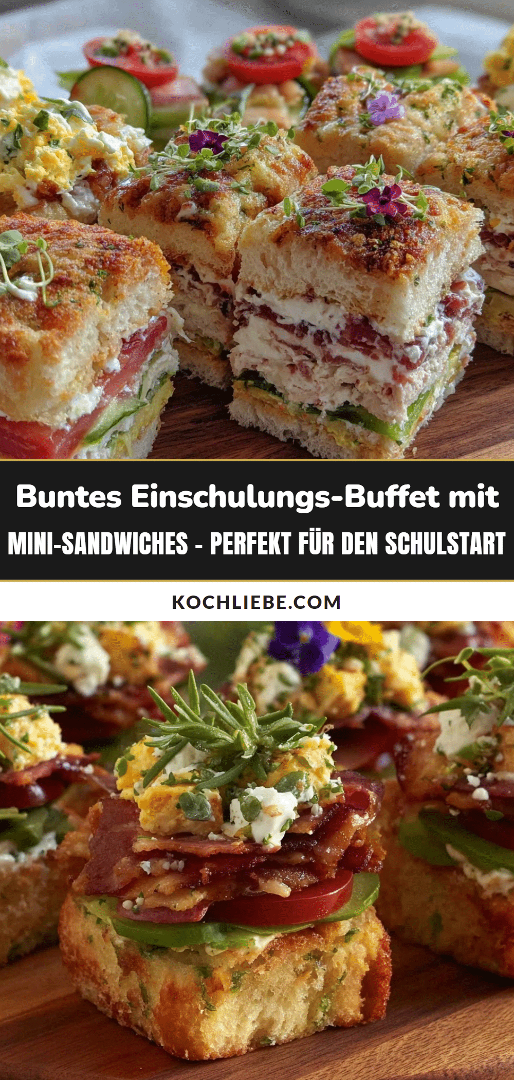 buntes Einschulungs-Buffet mit Mini-Sandwiches recipe