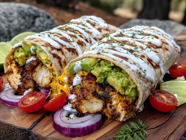 Camping-Wraps mit Hähnchen und Avocado - featured image