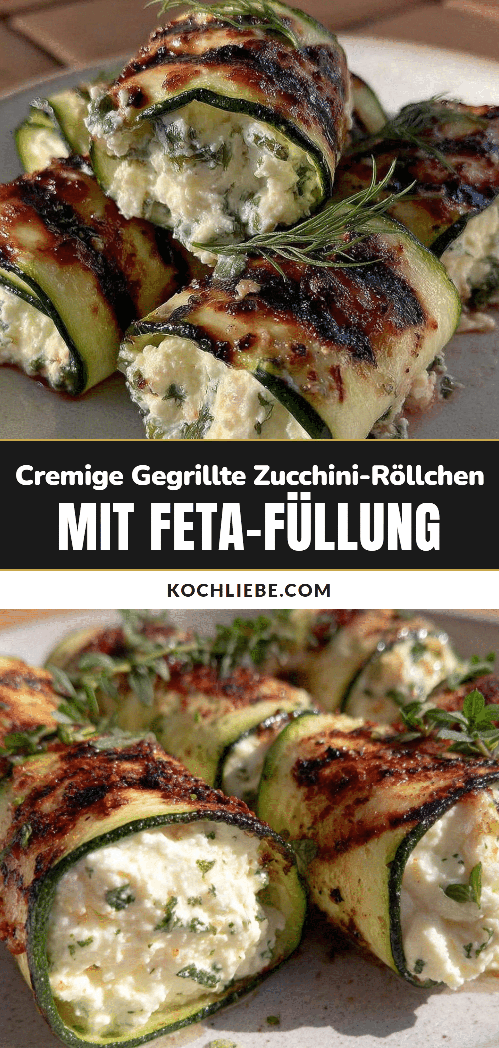 cremige gegrillte zucchini-röllchen mit feta-füllung recipe