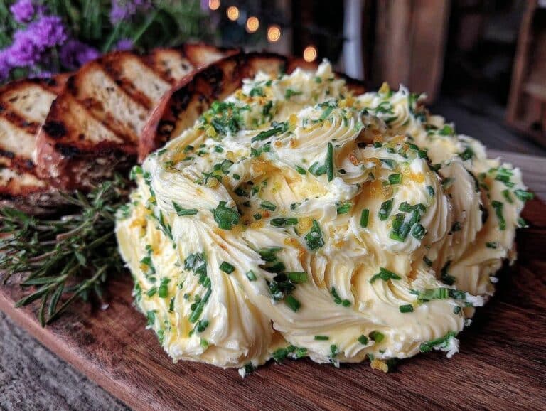 cremige selbstgemachte kräuterbutter mit knoblauch - featured image