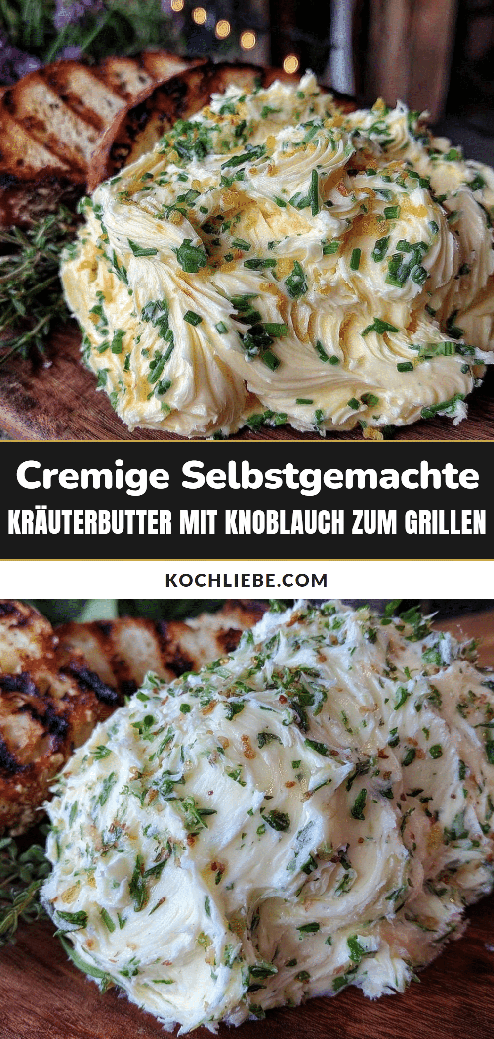 cremige selbstgemachte kräuterbutter mit knoblauch recipe