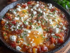 cremige Shakshuka mit Feta - featured image
