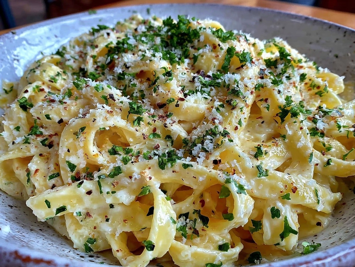 cremige Spargel-Pasta preparation steps