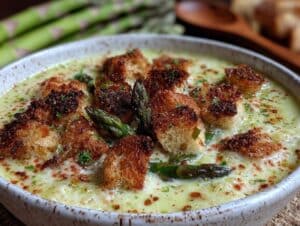 cremige Spargelcremesuppe - featured image