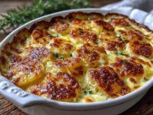 cremiges Kartoffelgratin mit Bergkäse - featured image