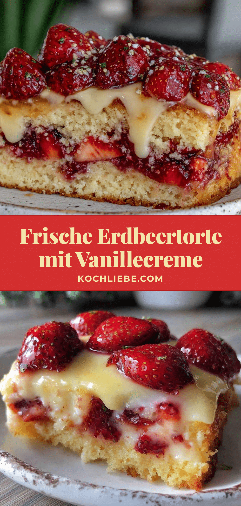Erdbeertorte mit Vanillepuddingcreme recipe