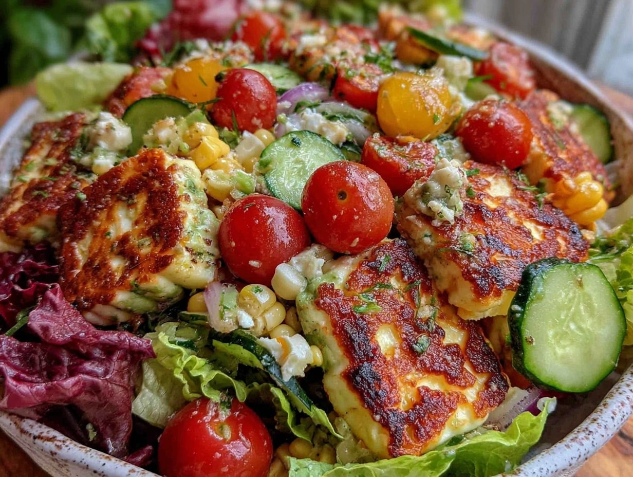 frischer bunter Sommersalat preparation steps