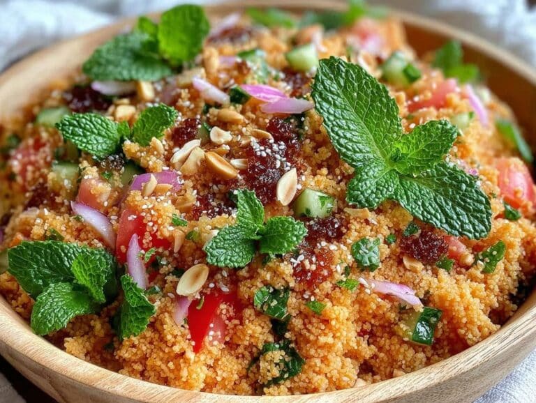 frischer Couscous-Salat mit Minze - featured image