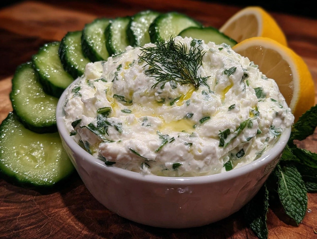 frisches griechisches tzatziki preparation steps
