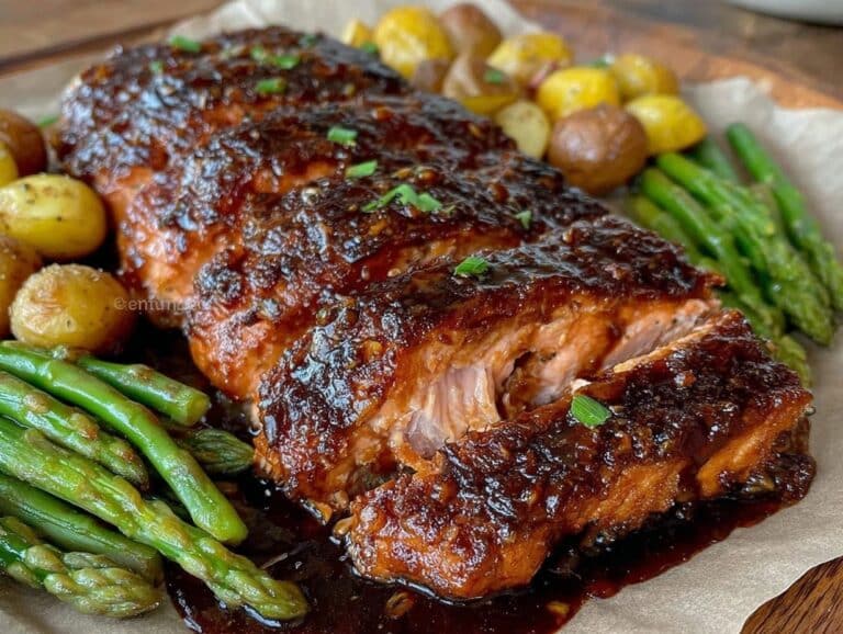 Fünf-Zutaten-Lachs mit Teriyaki-Glasur - featured image