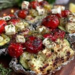 Gemüse-Grillpäckchen mit Feta und Knoblauch - featured image