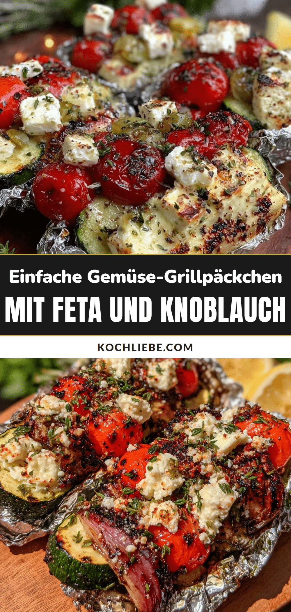 Gemüse-Grillpäckchen mit Feta und Knoblauch recipe