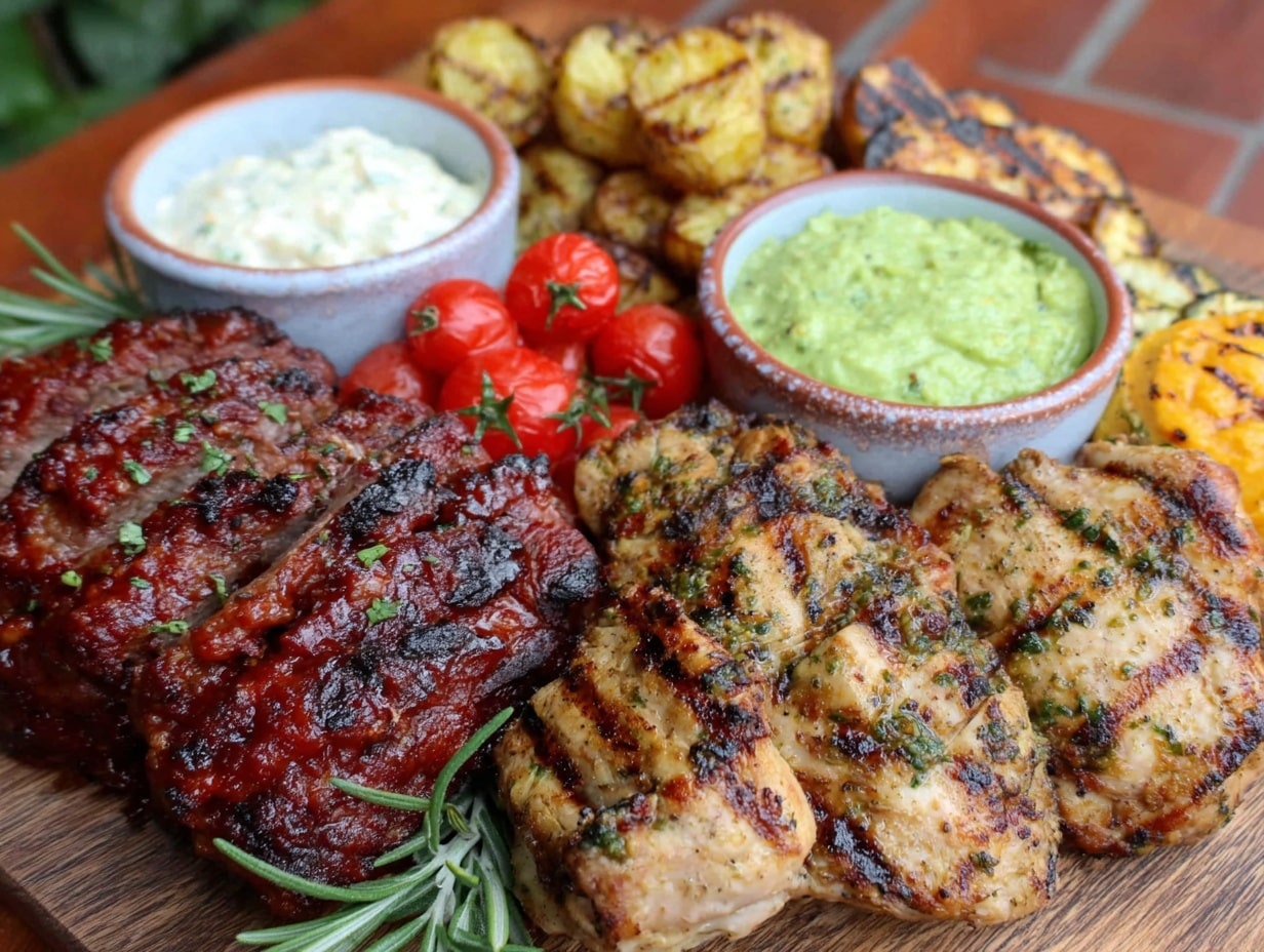 grill-buffet-platte preparation steps