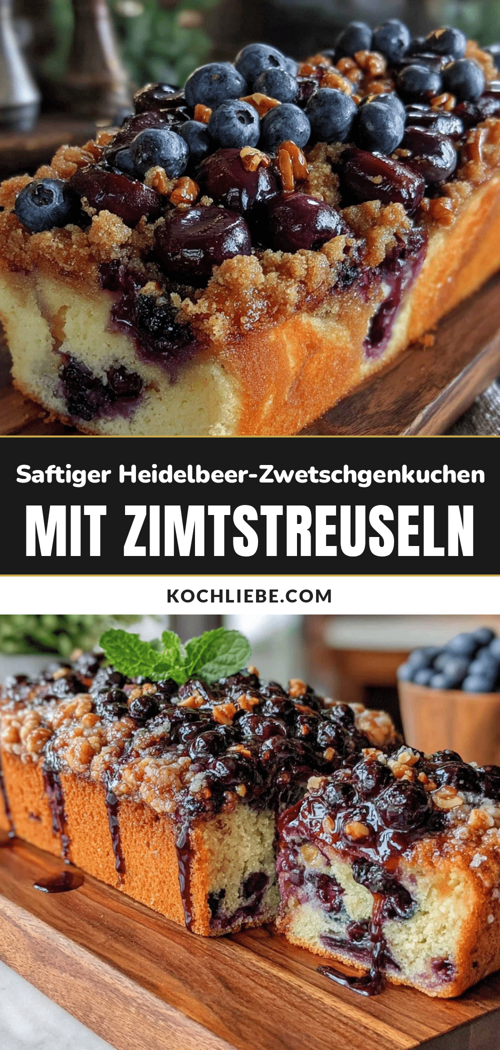 Heidelbeer-Zwetschgenkuchen recipe