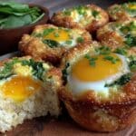 herzhafte Frühstücks-Muffins mit Ei und Spinat - featured image