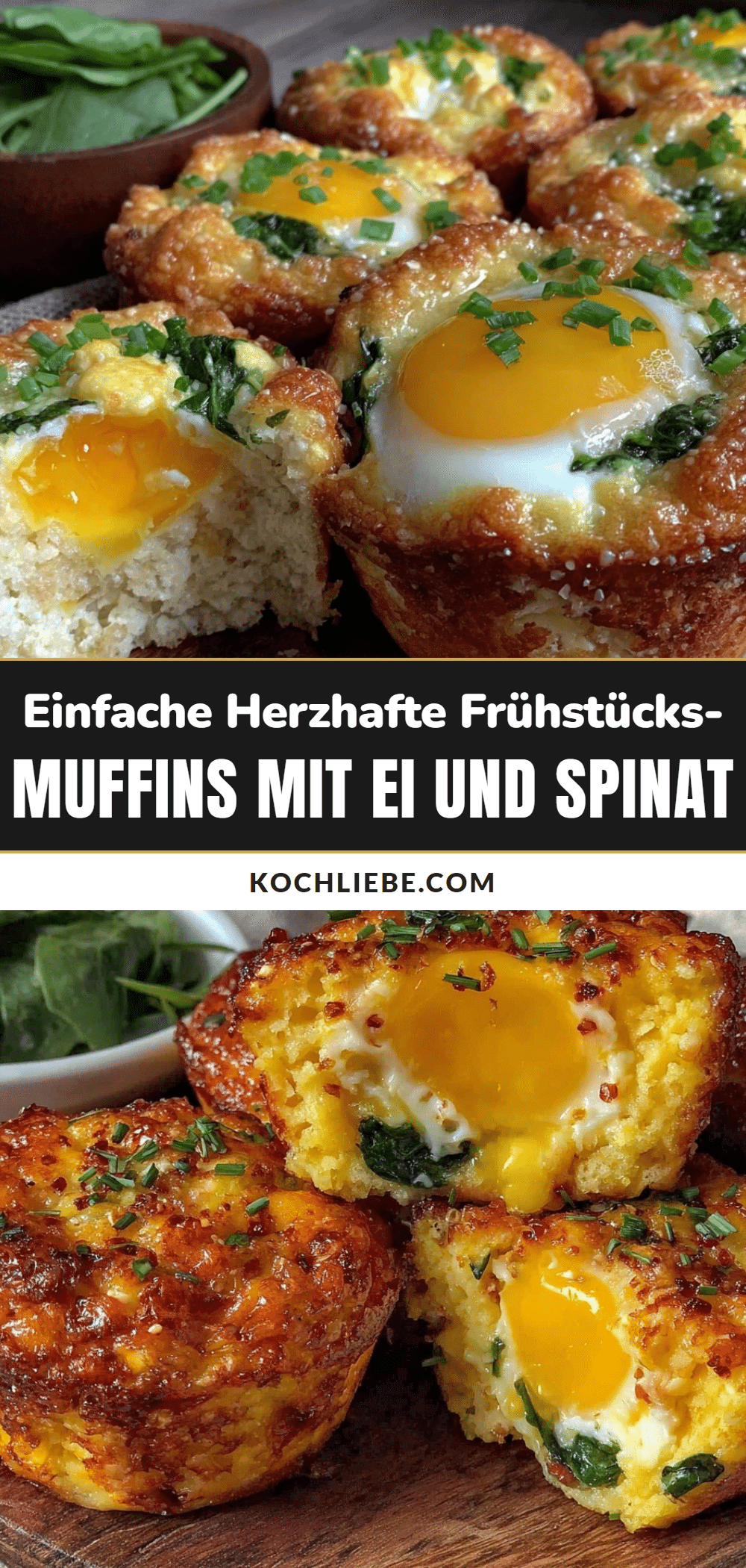 herzhafte Frühstücks-Muffins mit Ei und Spinat recipe