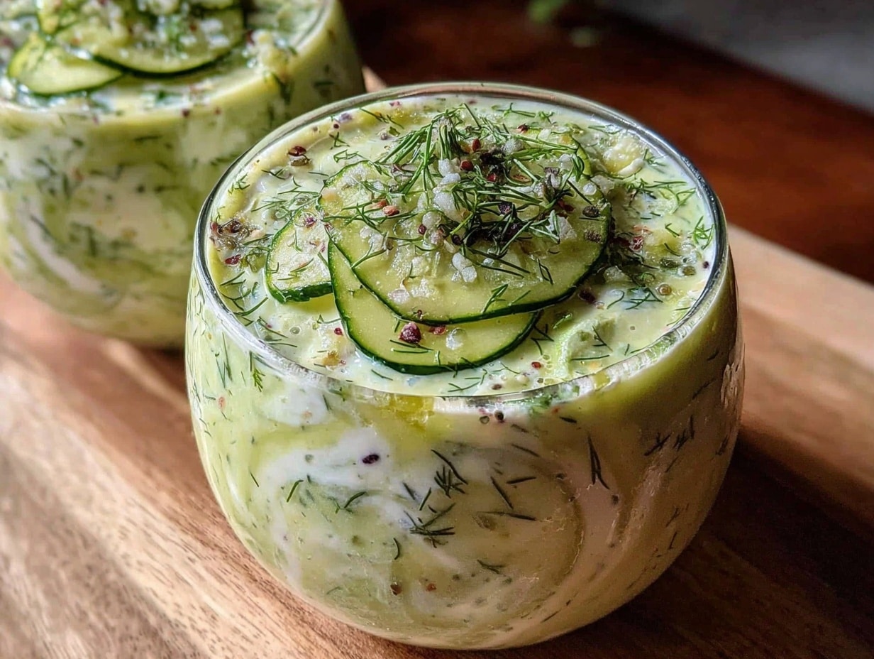 kalte Gurkensuppe preparation steps