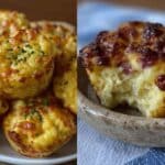 knusprige herzhafte Muffins mit Schinken und Käse - featured image