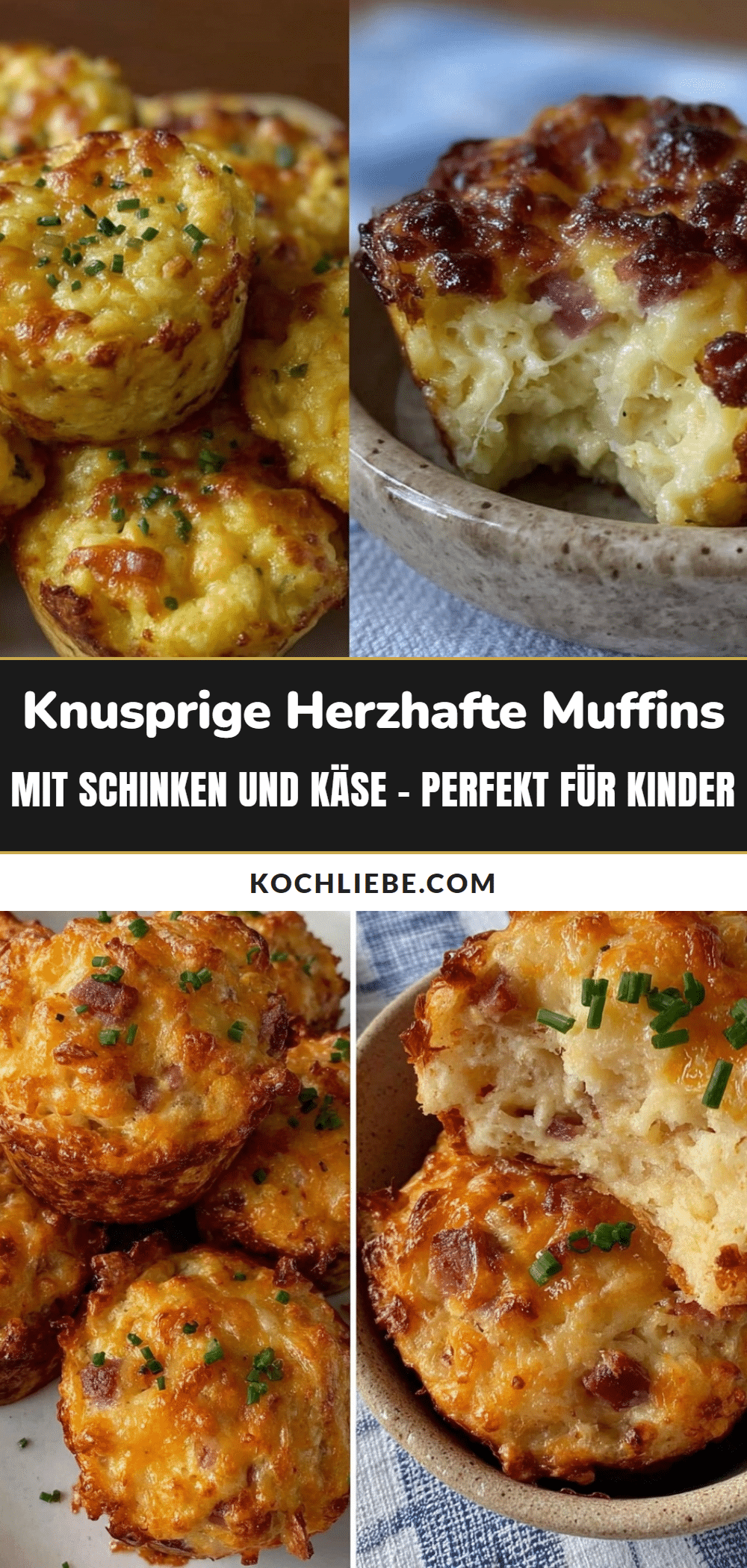 knusprige herzhafte Muffins mit Schinken und Käse recipe