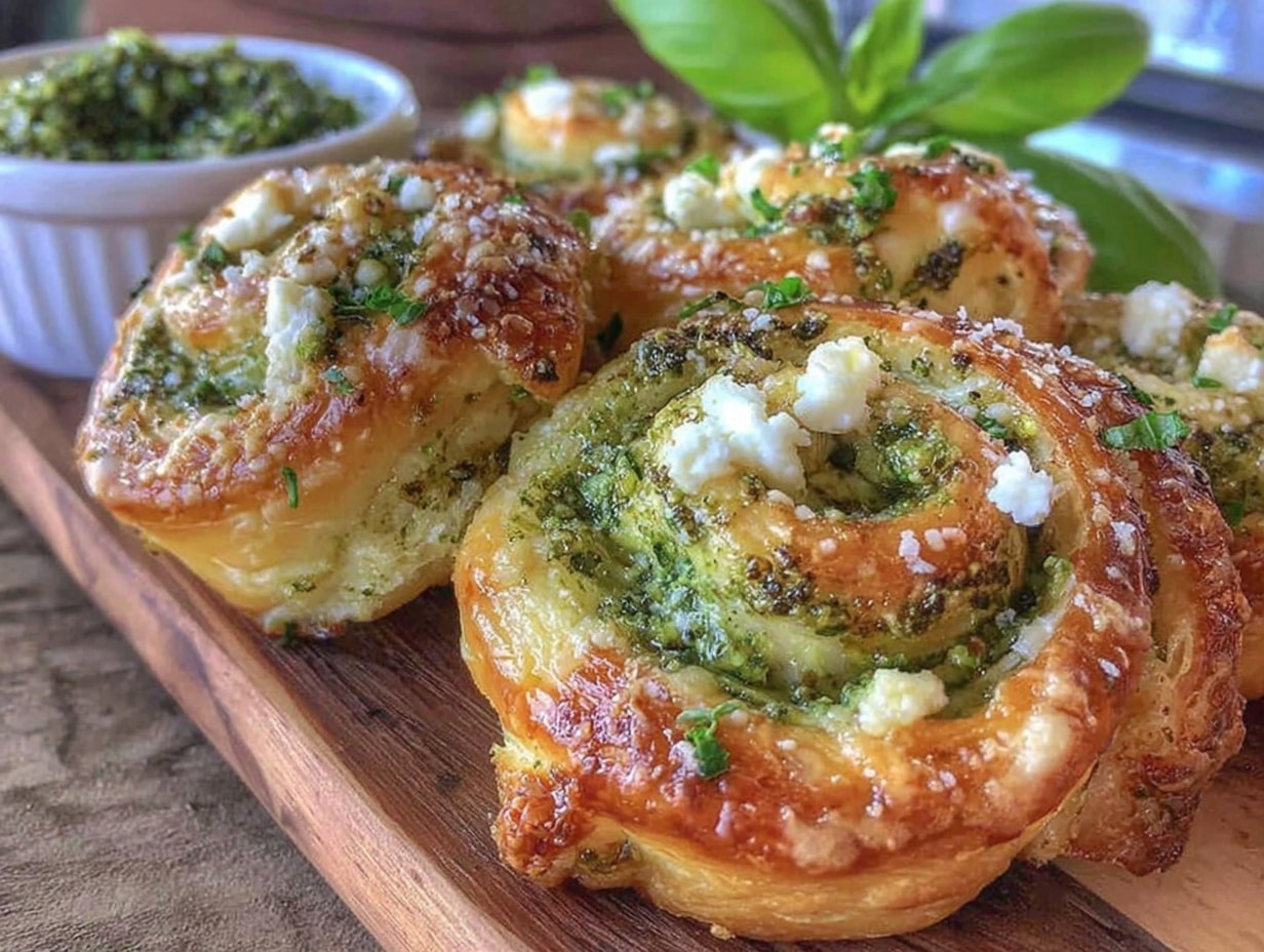 knusprige mediterrane blätterteig-schnecken preparation steps