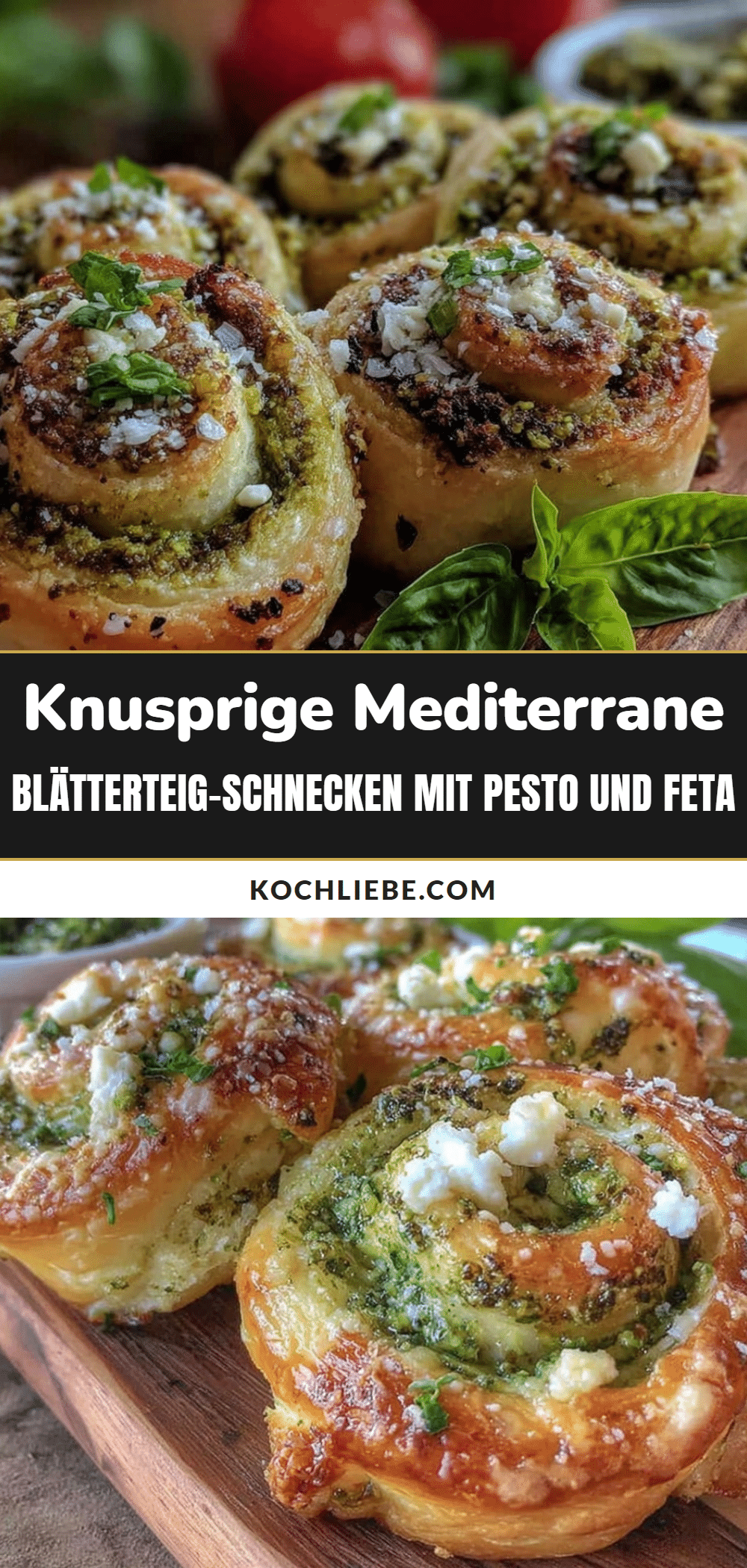 knusprige mediterrane blätterteig-schnecken recipe