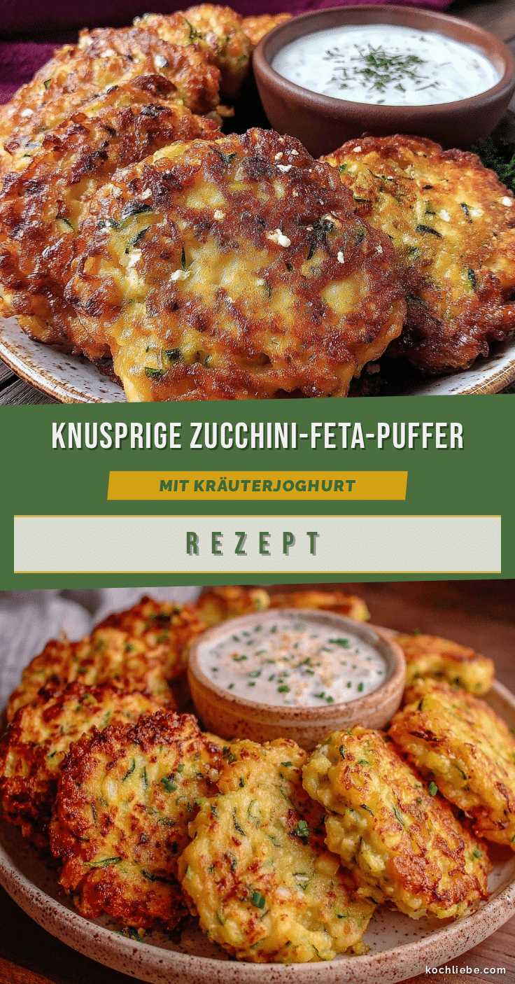 knusprige Zucchini-Feta-Puffer recipe