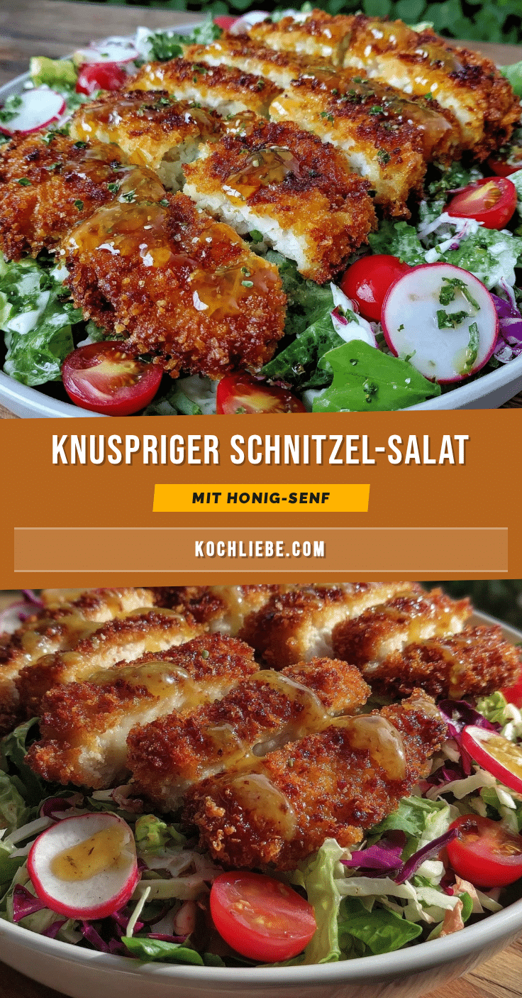 knuspriger schnitzel-salat mit honig-senf recipe