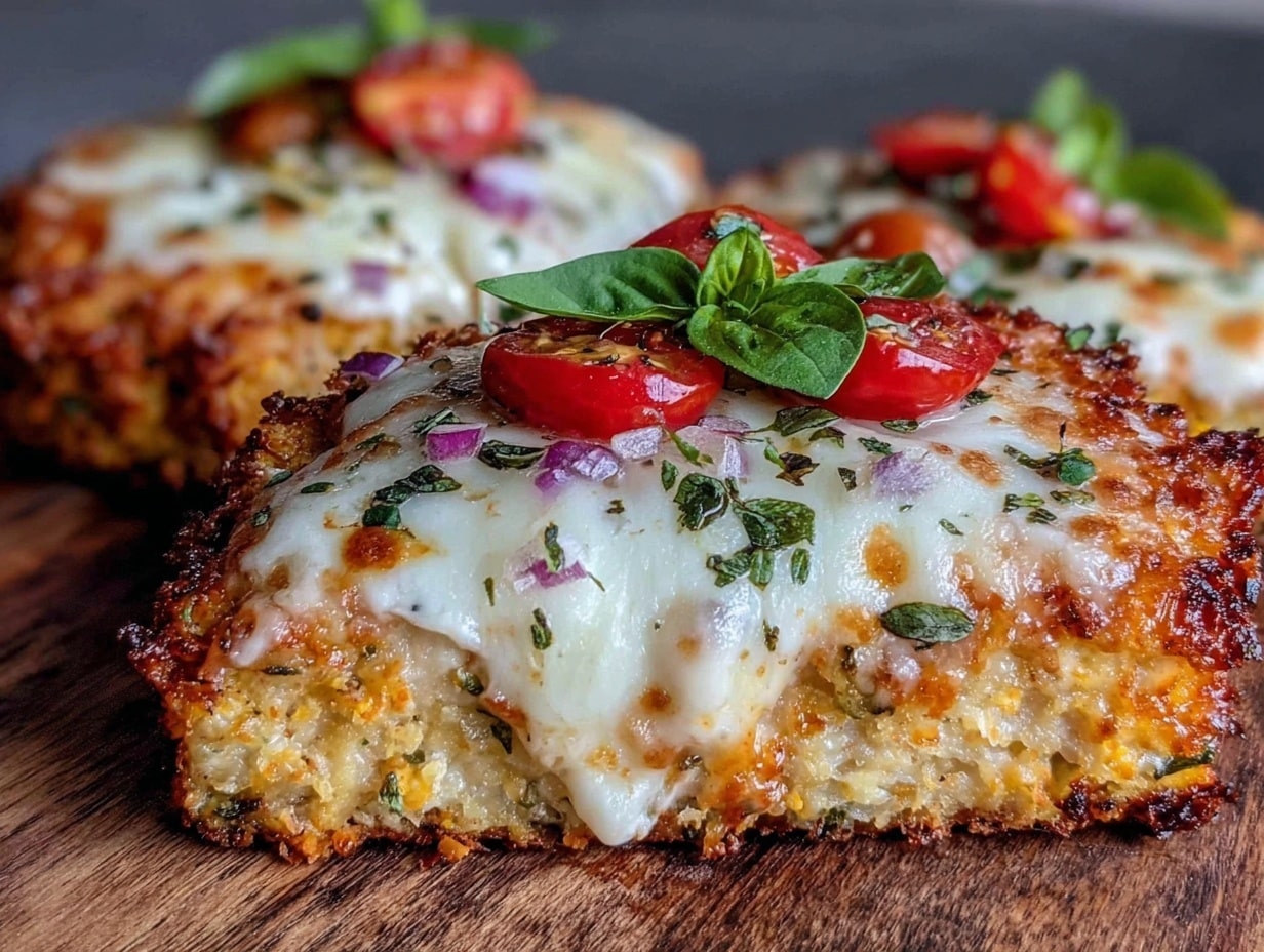 Low-Carb-Blumenkohl-Pizza preparation steps