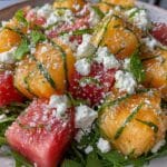 Melonensalat mit Feta und Rucola - featured image