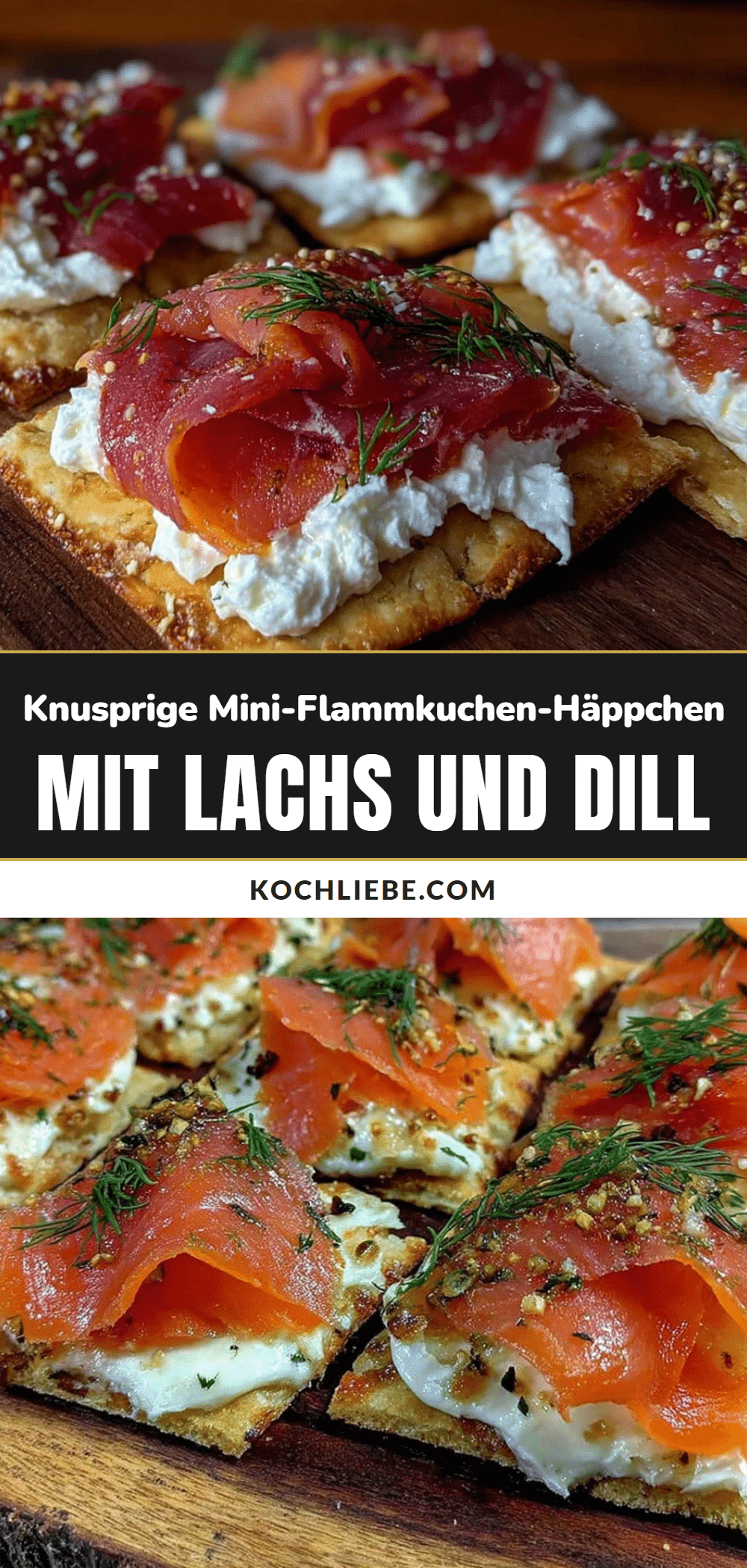 Mini-Flammkuchen mit Lachs und Dill recipe