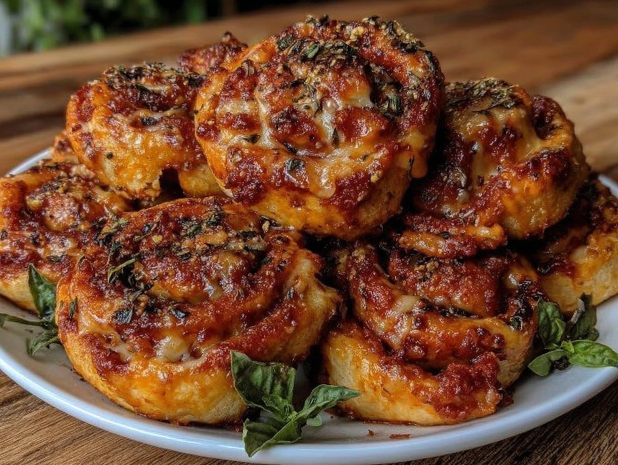 Mini-Pizza-Schnecken preparation steps