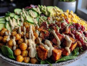 proteinreiche kichererbsen-bowl - featured image