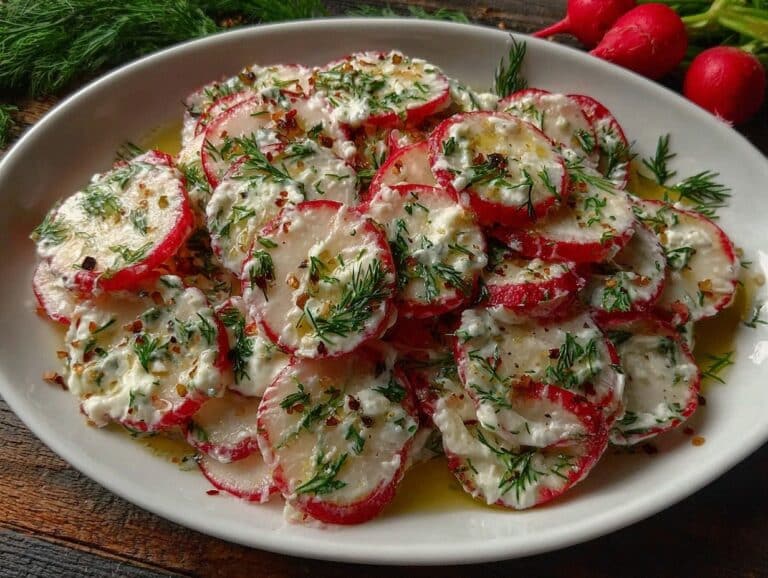 Radieschen-Salat mit Joghurt-Dill-Dressing - featured image