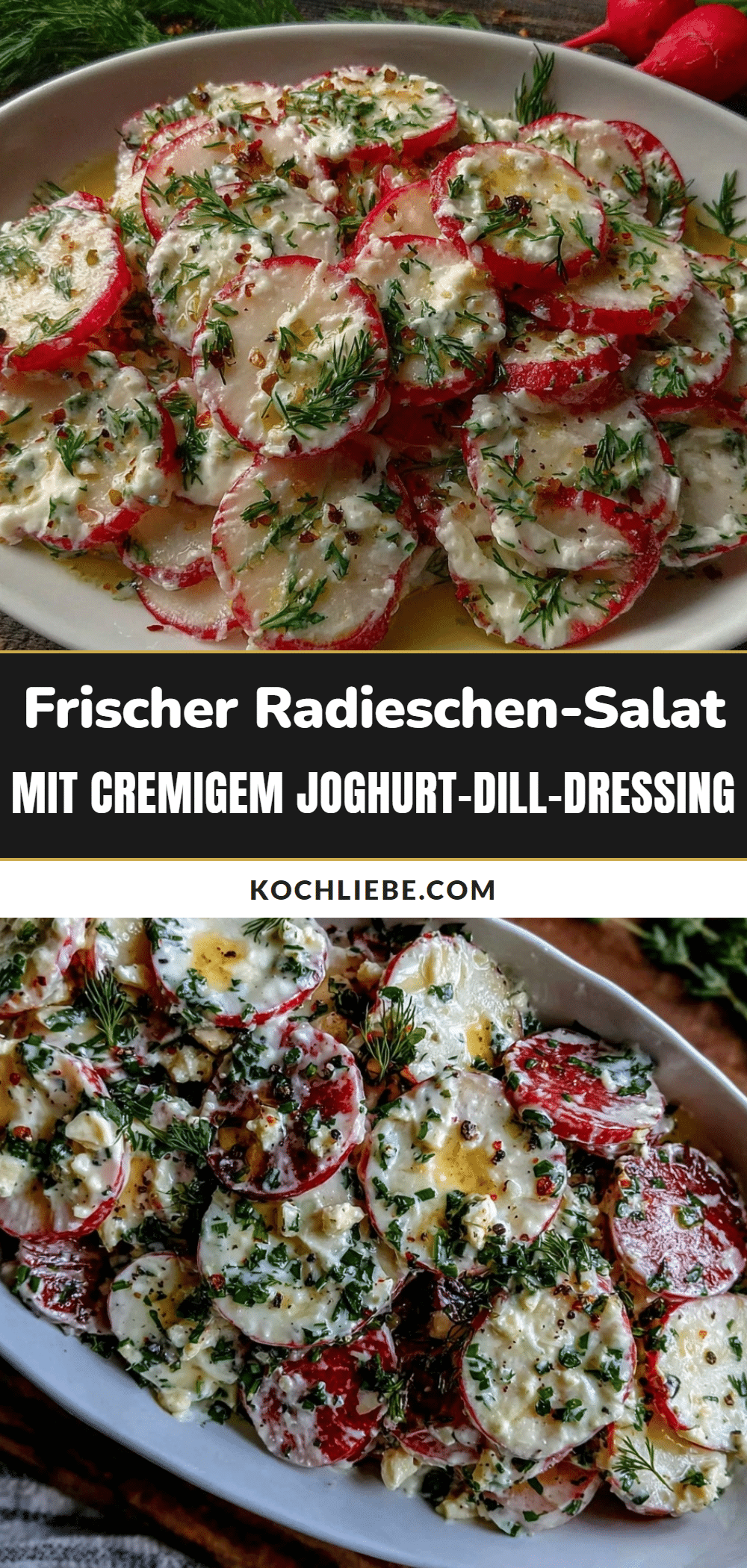 Radieschen-Salat mit Joghurt-Dill-Dressing recipe