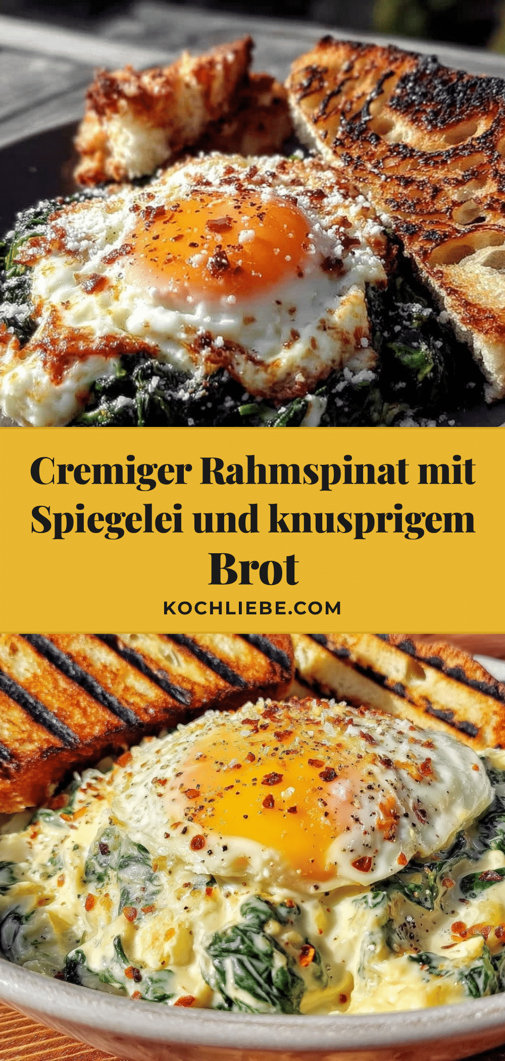 Rahmspinat mit Spiegelei recipe