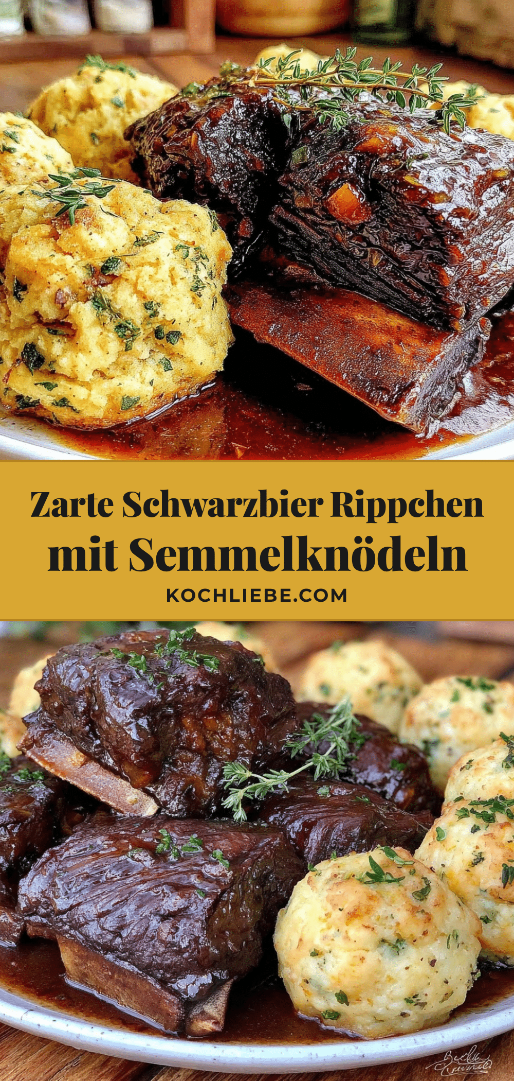 Schwarzbier Rippchen mit Semmelknödeln recipe