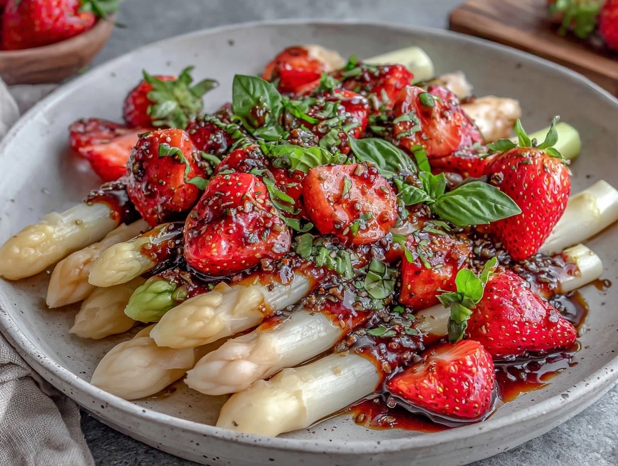 Spargel-Erdbeer-Salat preparation steps