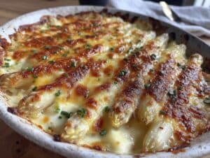 Spargelauflauf mit Schinken und Käse - featured image