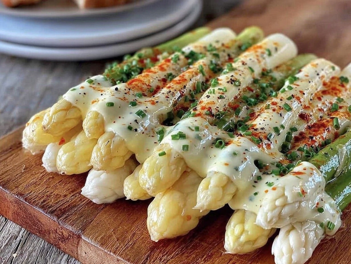 weißer Spargel mit Sauce Hollandaise preparation steps