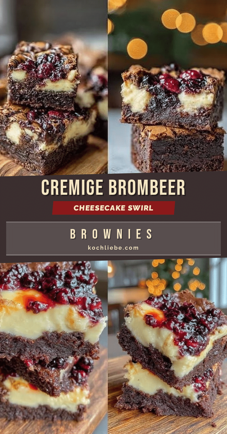 Black Raspberry Cheesecake Swirl Brownies recipe