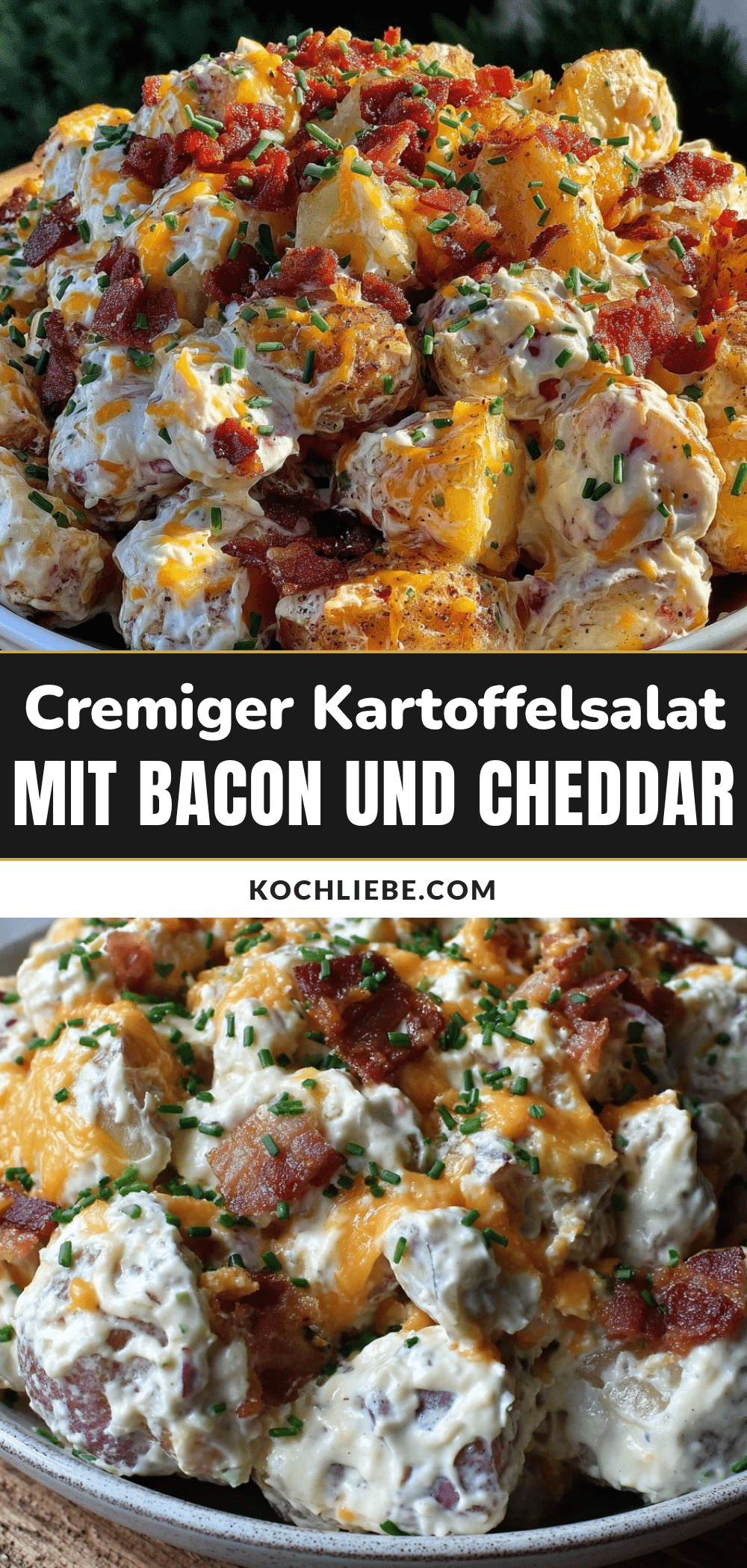 cremiger Kartoffelsalat mit Bacon und Cheddar recipe