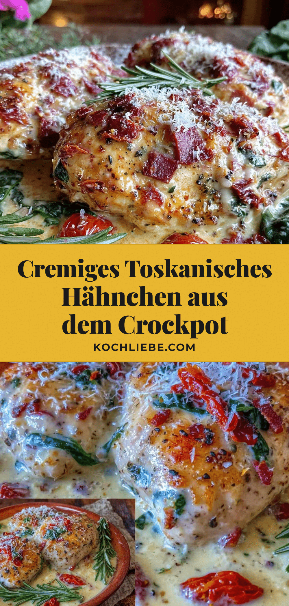 cremiges toskanisches hähnchen crockpot recipe