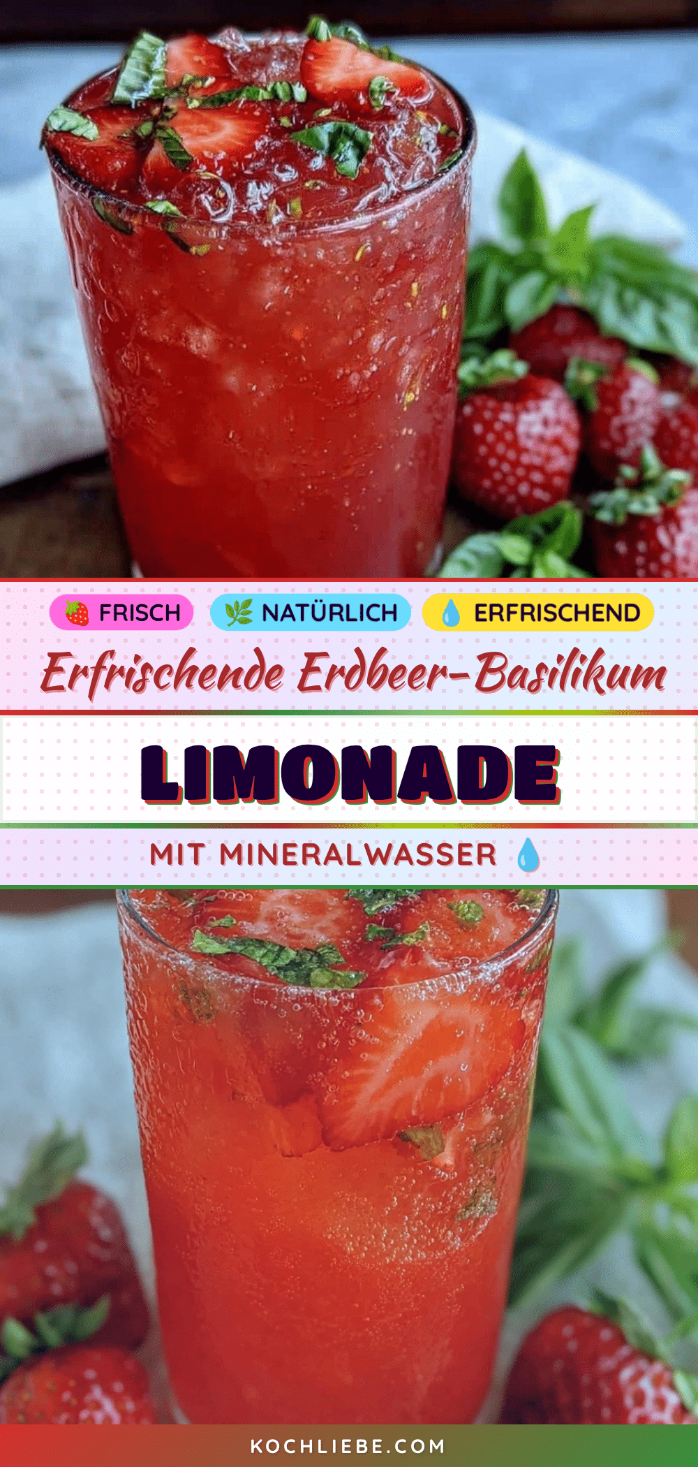 Erdbeer-Basilikum-Limonade recipe