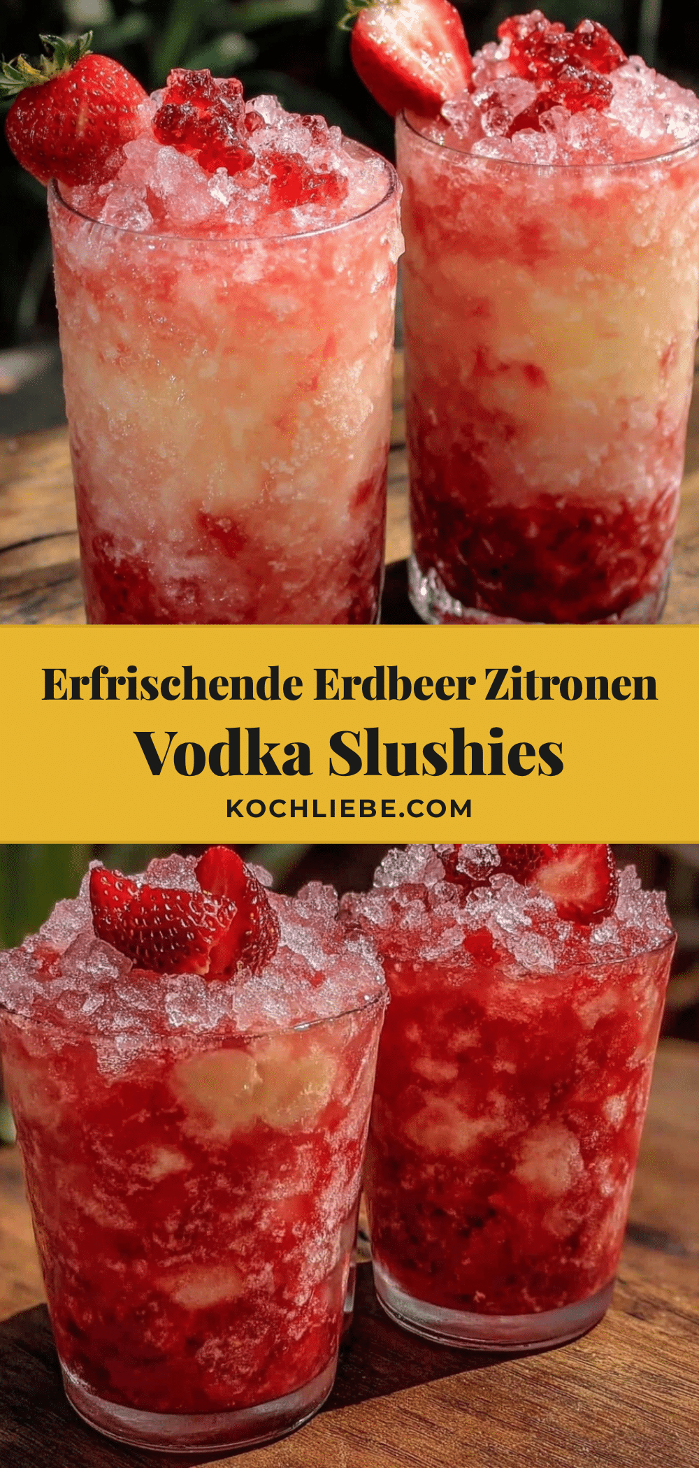 Erdbeer Zitronen Vodka Slushies recipe