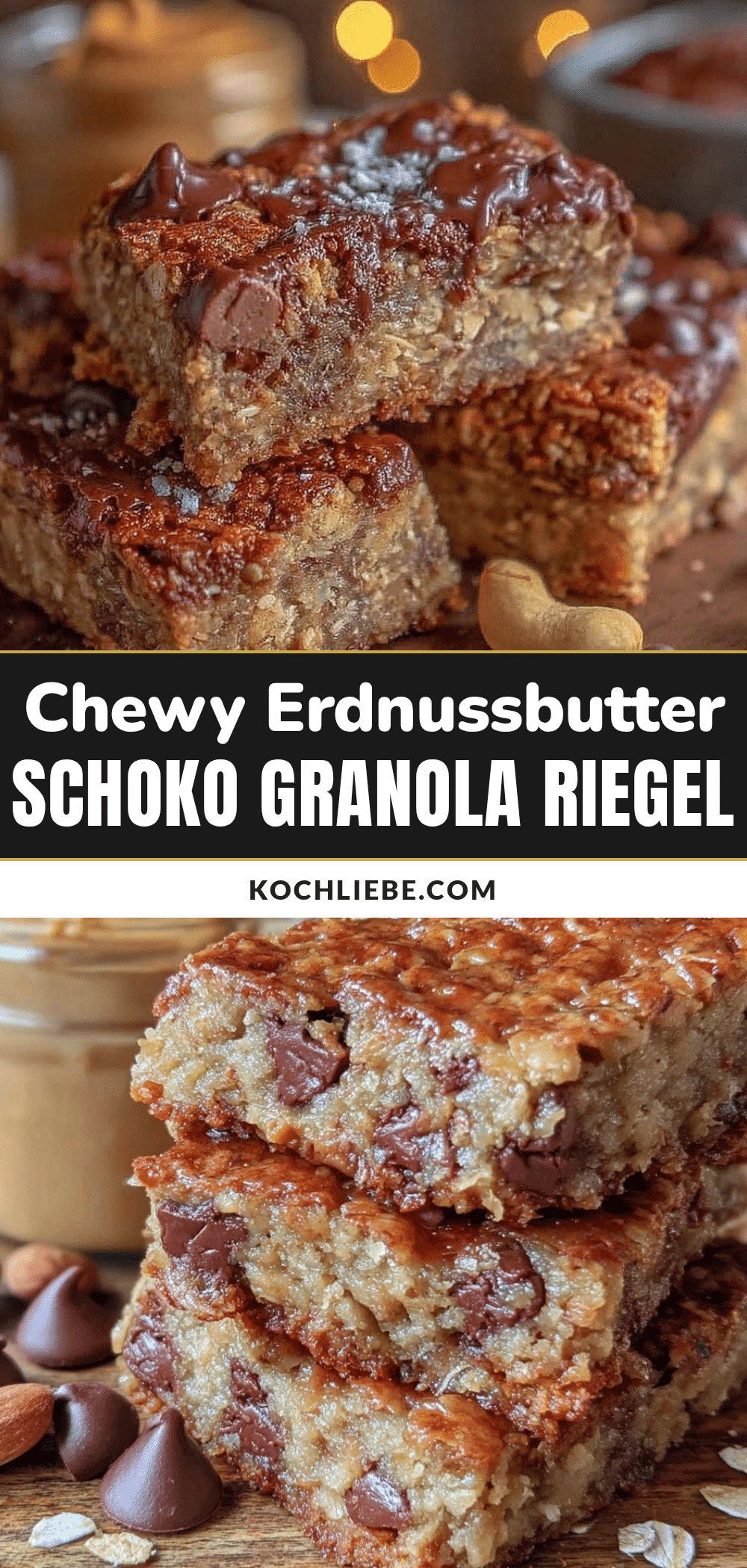 Erdnussbutter Schoko Granola Riegel recipe