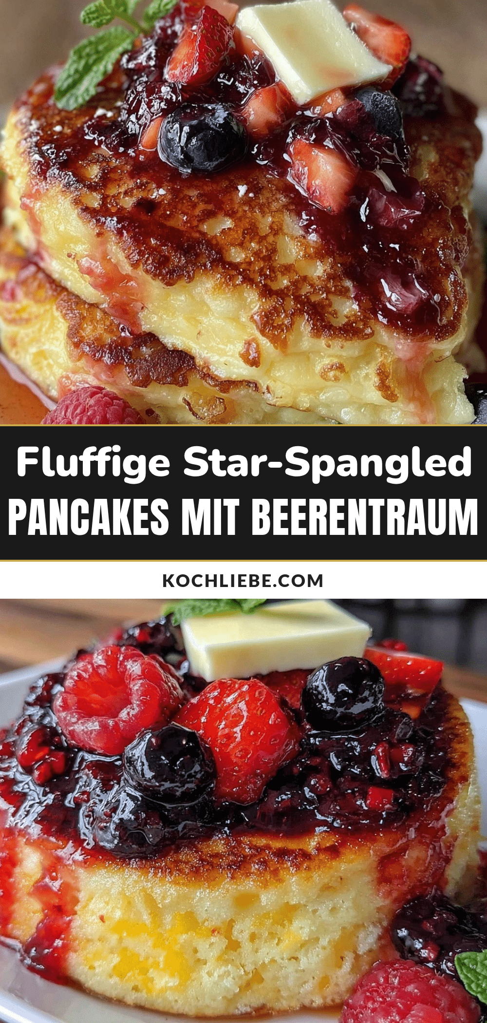 fluffige Star-Spangled Pancakes recipe