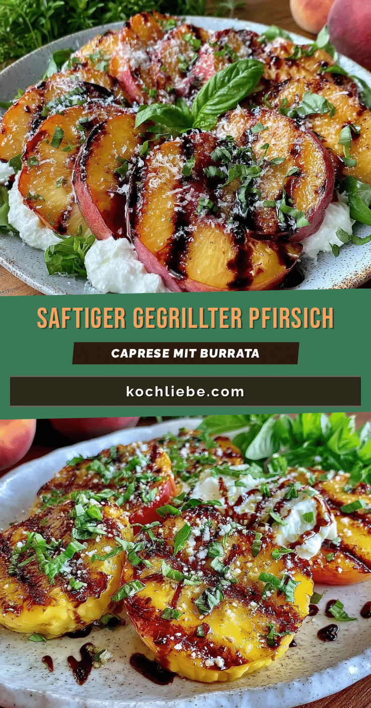 gegrillter Pfirsich Caprese Salat recipe
