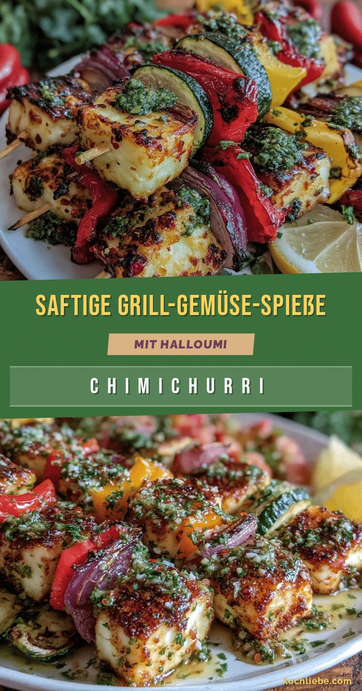Grill-Gemüse-Spieße mit Halloumi recipe