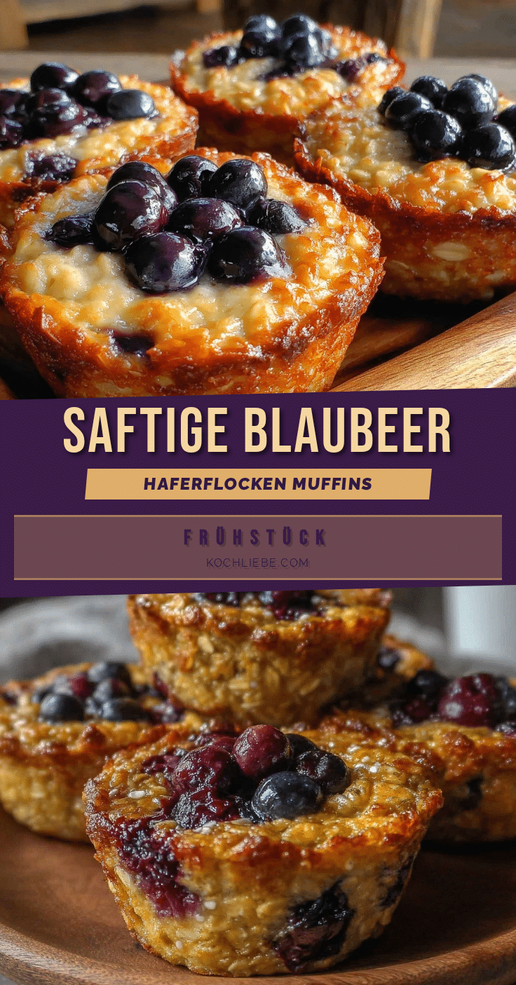Haferflocken-Muffins mit Blaubeeren recipe